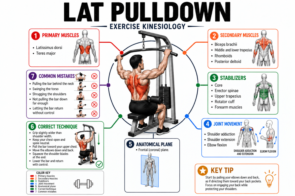 Lat pulldown anatomy mind map