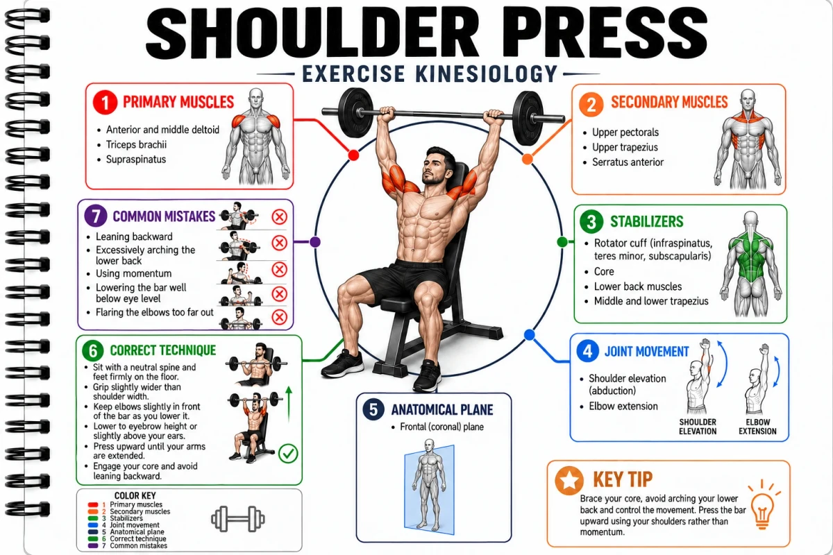 Shoulder press anatomy mind map
