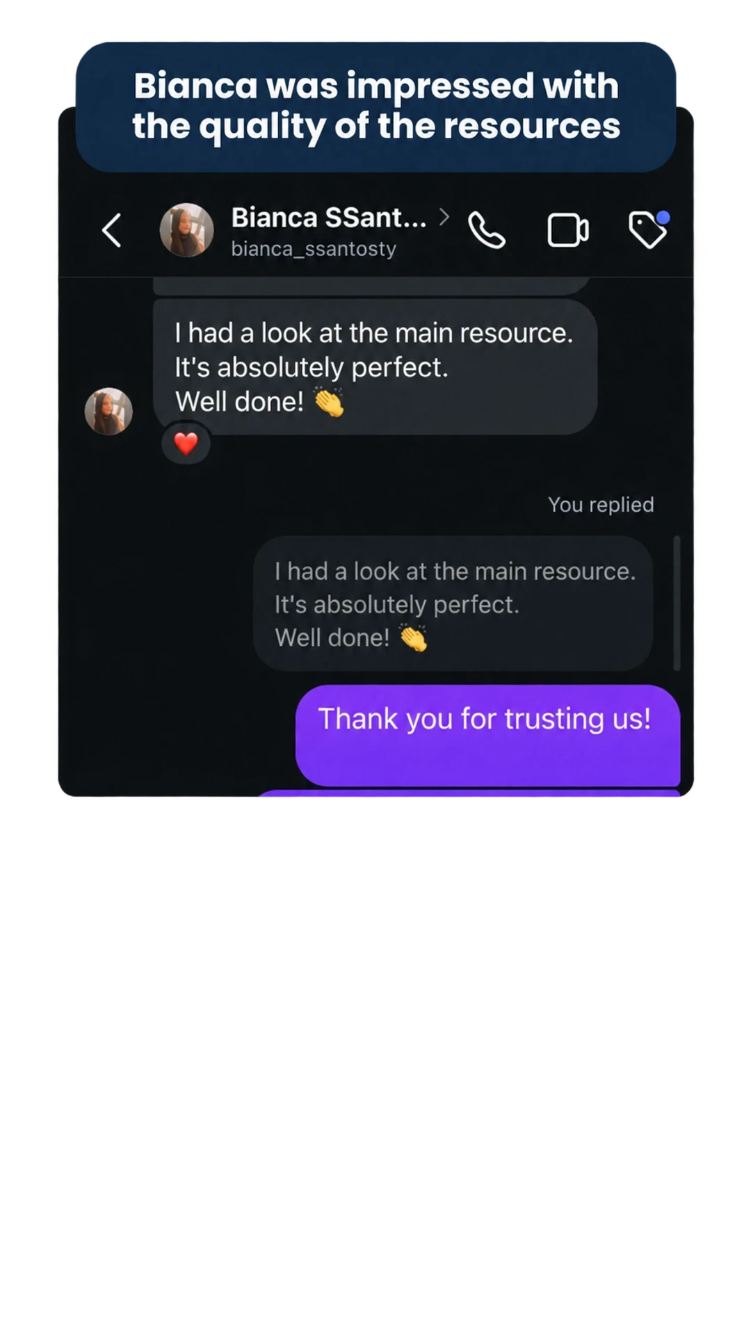 Bianca customer feedback